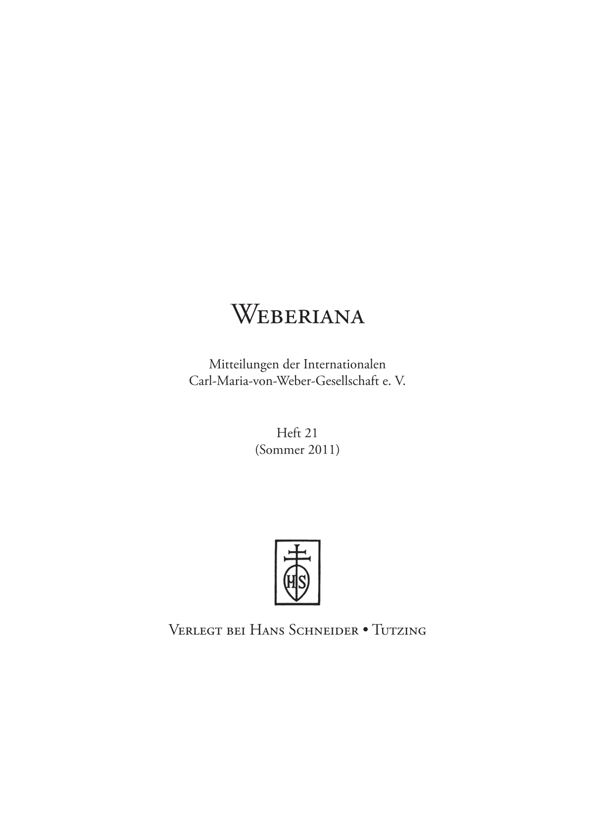 					Ansehen Bd. 21 (2011): Weberiana
				